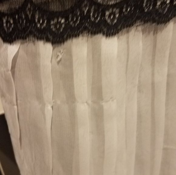 ABS white black sheer blouse top tank size s - Picture 3 of 8